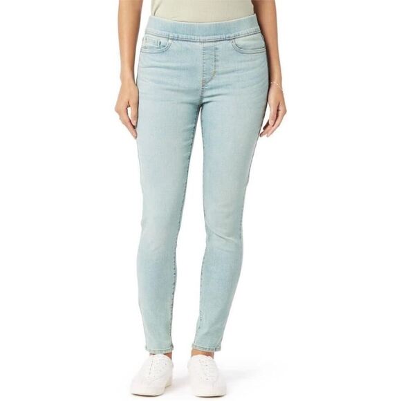 NWT Signature Levi Strauss Light Wash Blue Denim Pull-On Skinny Jeans 10/30 - Picture 1 of 11